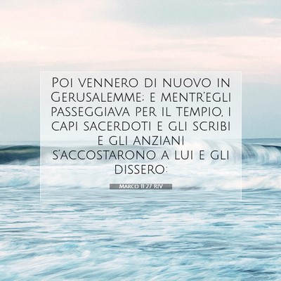 Marco 11:27 RIV Immagine del Versetto della Bibbia