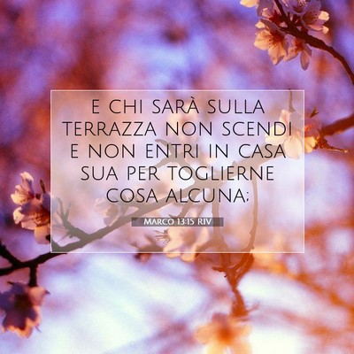 Marco 13:15 Versetto della Bibbia Spiegato