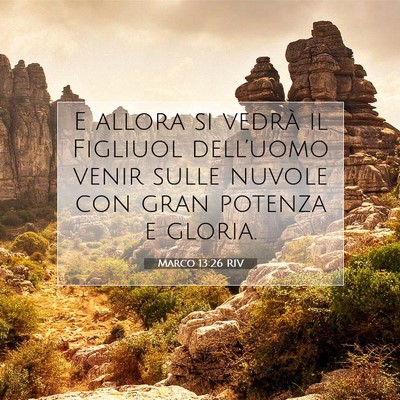 Marco 13:26 RIV Immagine del Versetto della Bibbia