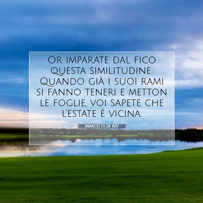 Marco 13:28 Versetto della Bibbia Spiegato
