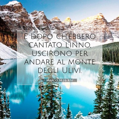 Marco 14:26 RIV Immagine del Versetto della Bibbia