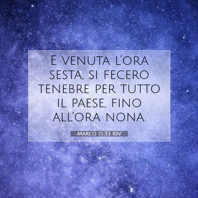 Marco 15:33 Versetto della Bibbia Spiegato