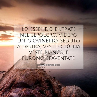 Marco 16:5 RIV Immagine del Versetto della Bibbia