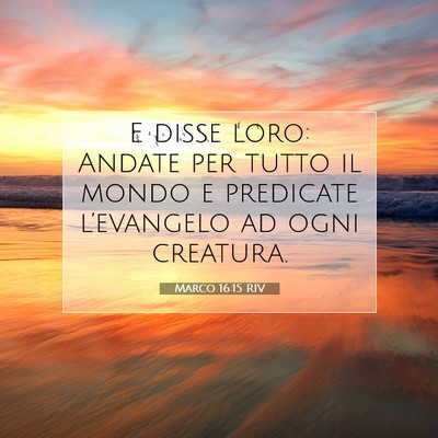 Marco 16:15 RIV Immagine del Versetto della Bibbia