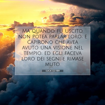 Luca 1:22 Versetto della Bibbia Spiegato