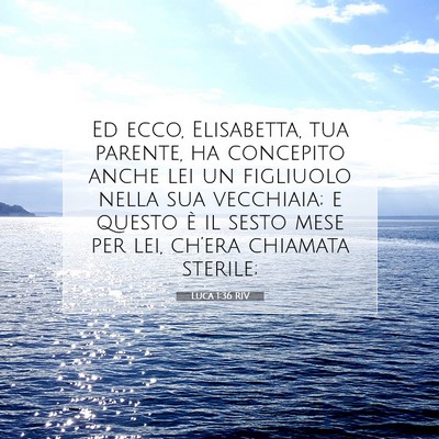 Luca 1:36 Versetto della Bibbia Spiegato