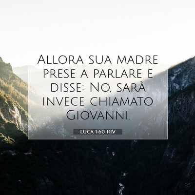 Luca 1:60 Versetto della Bibbia Spiegato