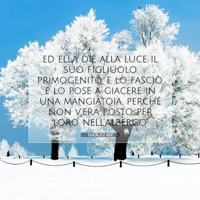 Luca 2:7 RIV Immagine del Versetto della Bibbia