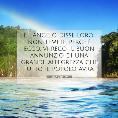 Luca 2:10 RIV Immagine del Versetto della Bibbia