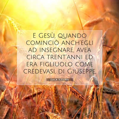 Luca 3:23 RIV Immagine del Versetto della Bibbia