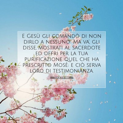 Luca 5:14 RIV Immagine del Versetto della Bibbia