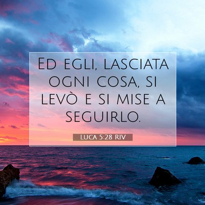 Luca 5:28 RIV Immagine del Versetto della Bibbia