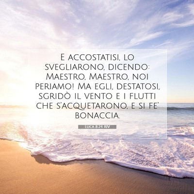 Luca 8:24 RIV Immagine del Versetto della Bibbia