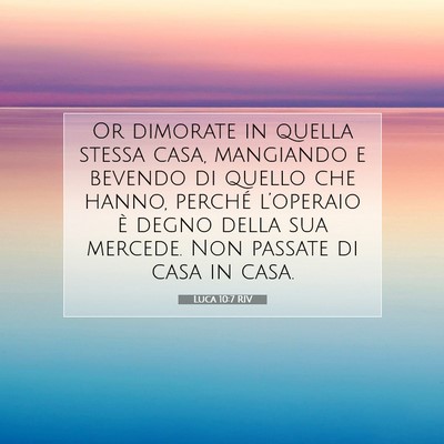 Luca 10:7 Versetto della Bibbia Spiegato