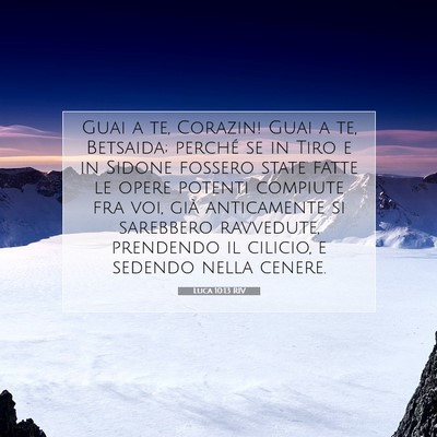 Luca 10:13 RIV Immagine del Versetto della Bibbia