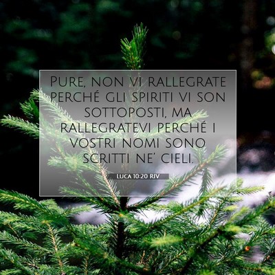 Luca 10:20 RIV Immagine del Versetto della Bibbia
