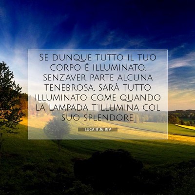 Luca 11:36 Versetto della Bibbia Spiegato