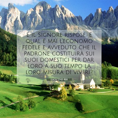 Luca 12:42 RIV Immagine del Versetto della Bibbia