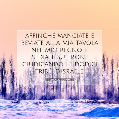 Luca 22:30 RIV Immagine del Versetto della Bibbia