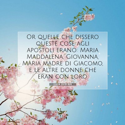 Luca 24:10 RIV Immagine del Versetto della Bibbia
