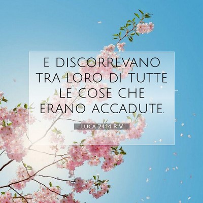 Luca 24:14 Versetto della Bibbia Spiegato