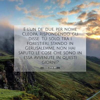 Luca 24:18 Versetto della Bibbia Spiegato