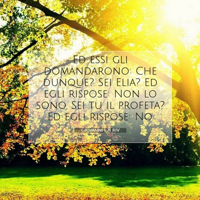 Giovanni 1:21 Versetto della Bibbia Spiegato