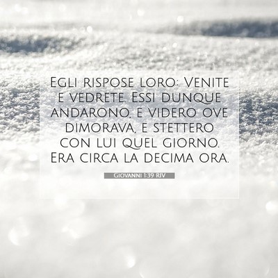 Giovanni 1:39 Versetto della Bibbia Spiegato