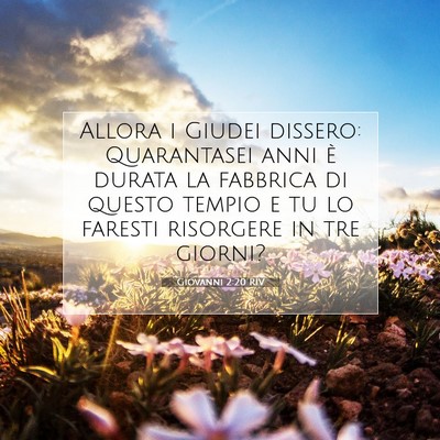Giovanni 2:20 RIV Immagine del Versetto della Bibbia