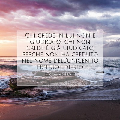 Giovanni 3:18 RIV Immagine del Versetto della Bibbia