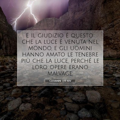 Giovanni 3:19 RIV Immagine del Versetto della Bibbia