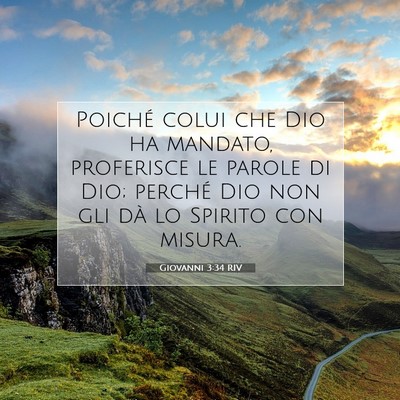 Giovanni 3:34 RIV Immagine del Versetto della Bibbia