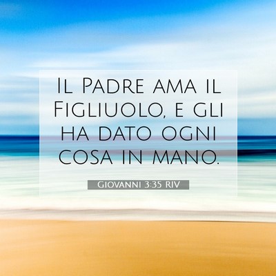 Giovanni 3:35 RIV Immagine del Versetto della Bibbia
