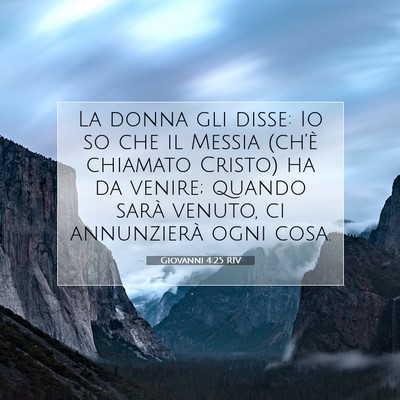 Giovanni 4:25 RIV Immagine del Versetto della Bibbia