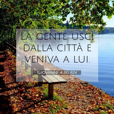 Giovanni 4:30 Versetto della Bibbia Spiegato