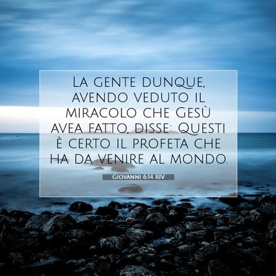 Giovanni 6:14 RIV Immagine del Versetto della Bibbia