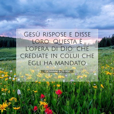 Giovanni 6:29 Versetto della Bibbia Spiegato