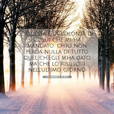 Giovanni 6:39 RIV Immagine del Versetto della Bibbia