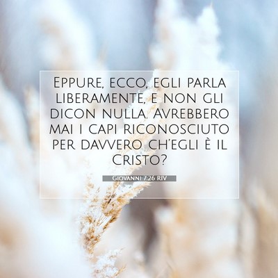 Giovanni 7:26 Versetto della Bibbia Spiegato