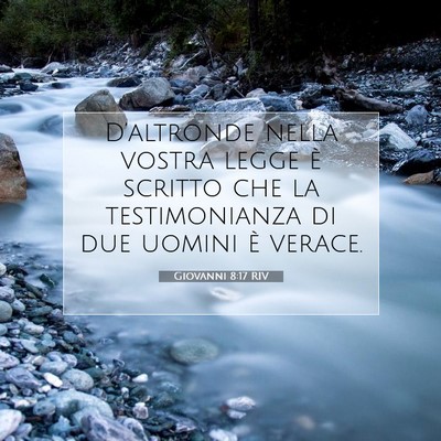 Giovanni 8:17 RIV Immagine del Versetto della Bibbia