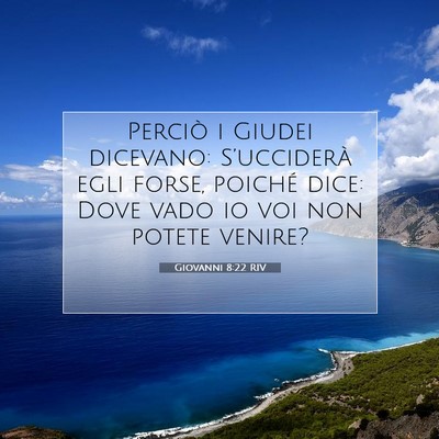 Giovanni 8:22 Versetto della Bibbia Spiegato