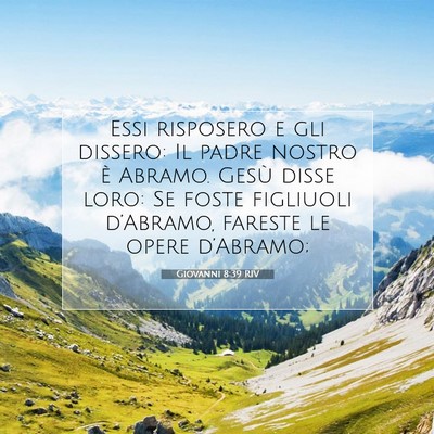Giovanni 8:39 RIV Immagine del Versetto della Bibbia