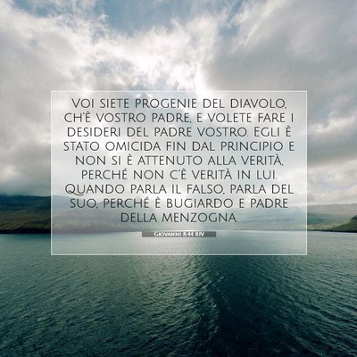 Giovanni 8:44 RIV Immagine del Versetto della Bibbia