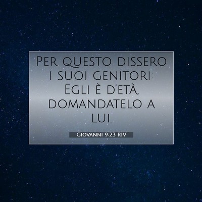 Giovanni 9:23 Versetto della Bibbia Spiegato
