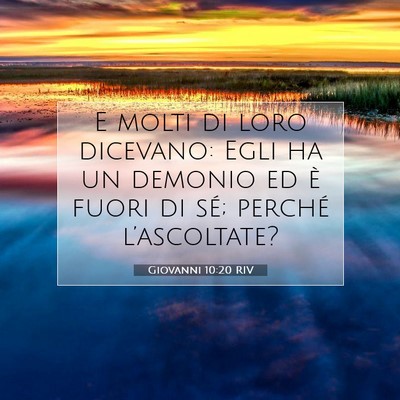 Giovanni 10:20 RIV Immagine del Versetto della Bibbia