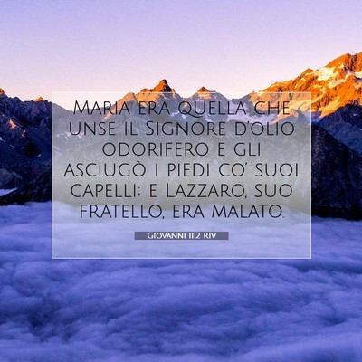 Giovanni 11:2 RIV Immagine del Versetto della Bibbia