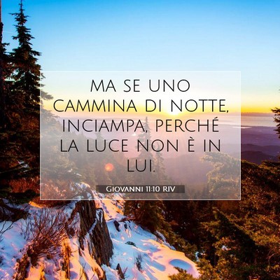 Giovanni 11:10 RIV Immagine del Versetto della Bibbia