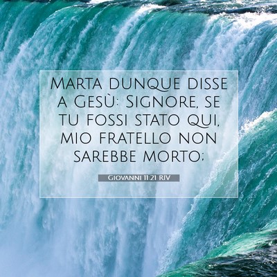 Giovanni 11:21 RIV Immagine del Versetto della Bibbia