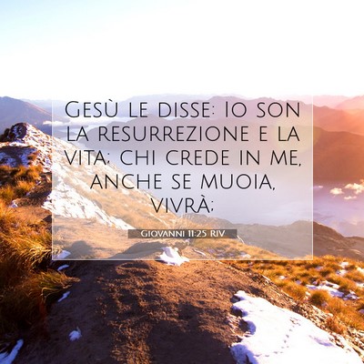 Giovanni 11:25 RIV Immagine del Versetto della Bibbia