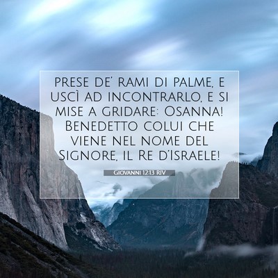 Giovanni 12:13 RIV Immagine del Versetto della Bibbia
